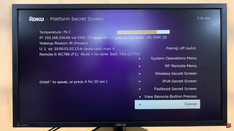 How To Open Roku TV Secret Menu