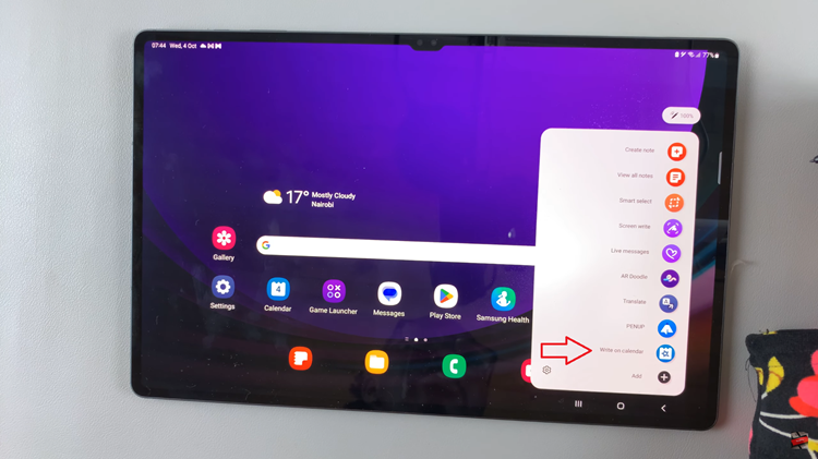 How To Write On Calendar Using S Pen On Samsung Galaxy Tab S9 & S9 Ultra