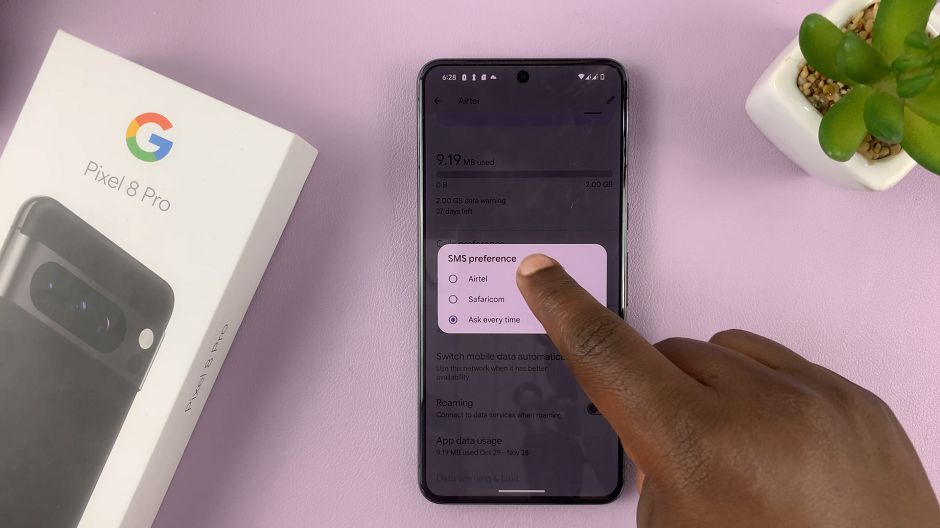 Set SMS Preference On SIM