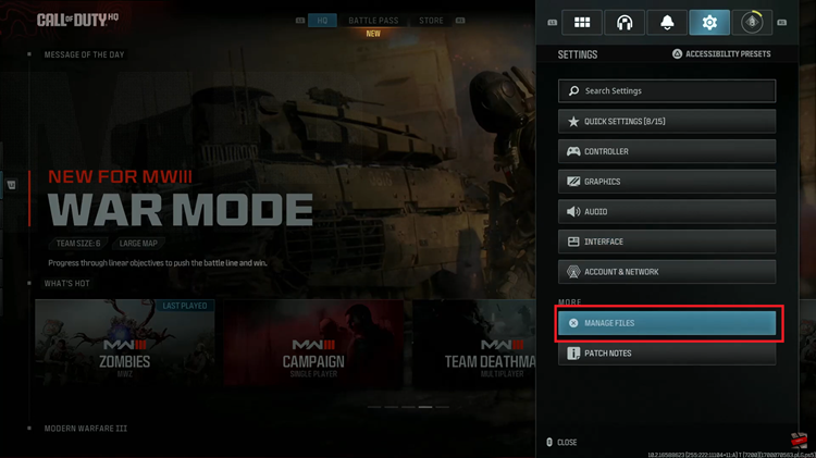 Uninstall Game Files In Call Of Duty Modern Warfare 3