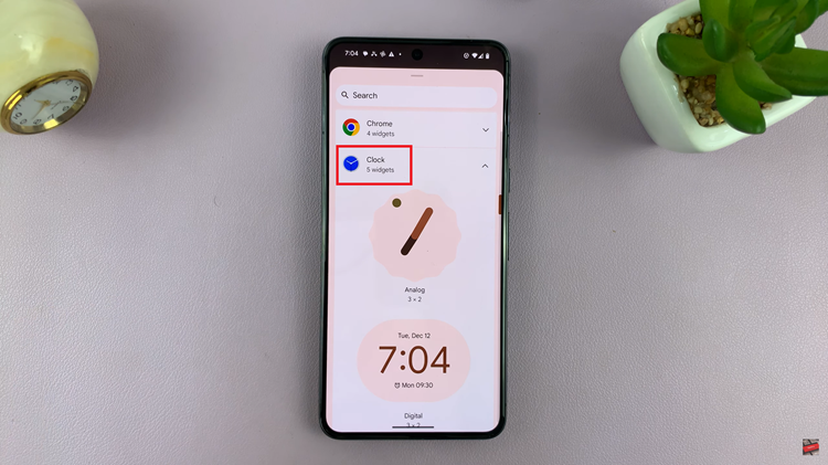 Add Clock Widget To Home Screen On Android