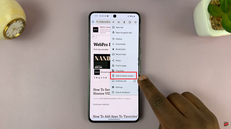 Add Website Shortcut To Home Screen On Android Phone
