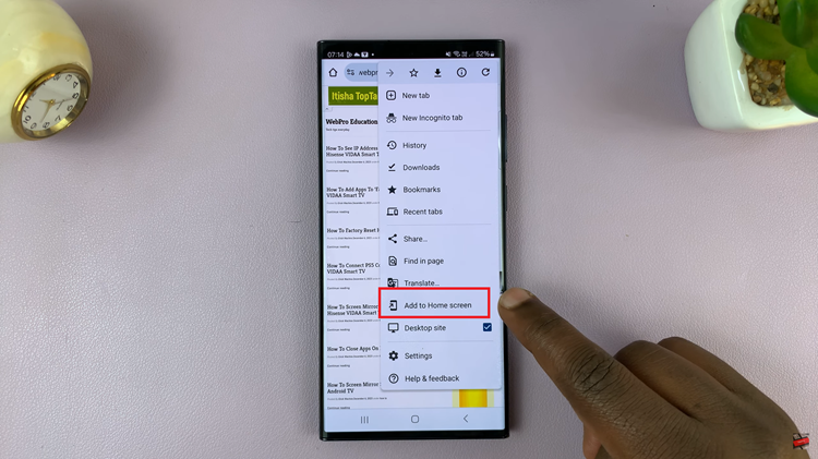 Add Website Shortcut To Home Screen On Samsung Phone
