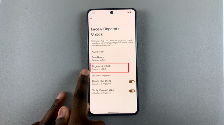 Delete Fingerprint On Android Phone