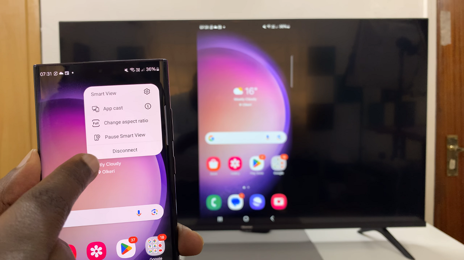 Disconnect Screen Mirror Android Phone To Hisense VIDAA Smart TV
