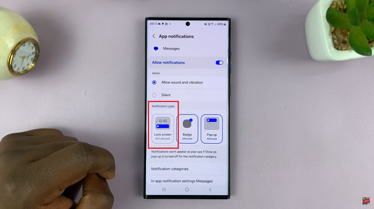 Hide App Notifications On Lock Screen On Samsung Phone