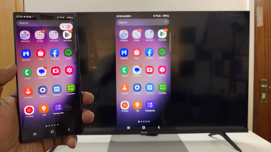 Screen Mirror Samsung Phone To Hisense VIDAA Smart TV