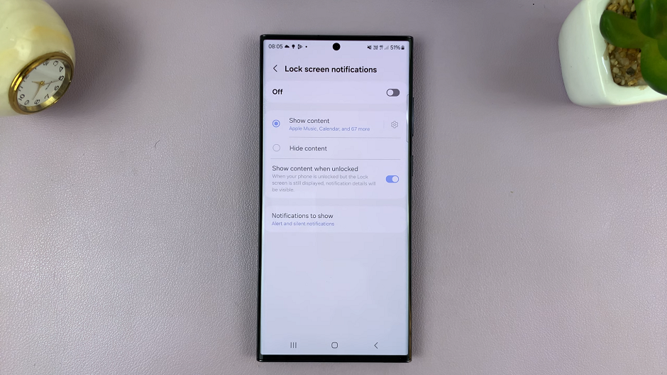 Hide Notifications On Lock Screen Of Samsung Phone