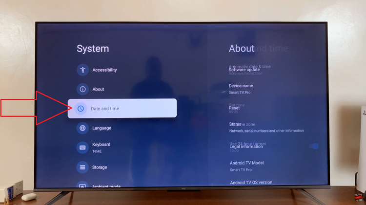 Change Time Zone On TCL Google TV