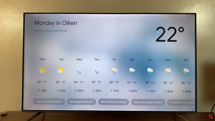 Check Weather On TCL Google TV