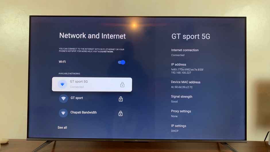 How To Disconnect Wi-Fi On TCL Google TV