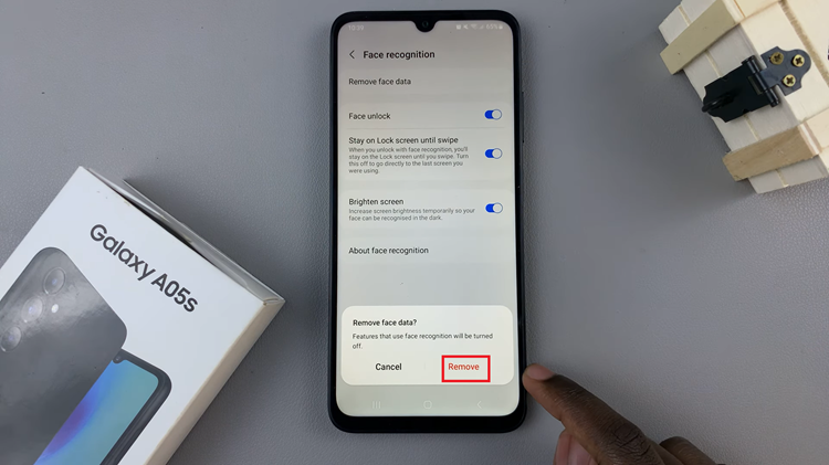 Delete Face Unlock Data From Samsung Galaxy A05s