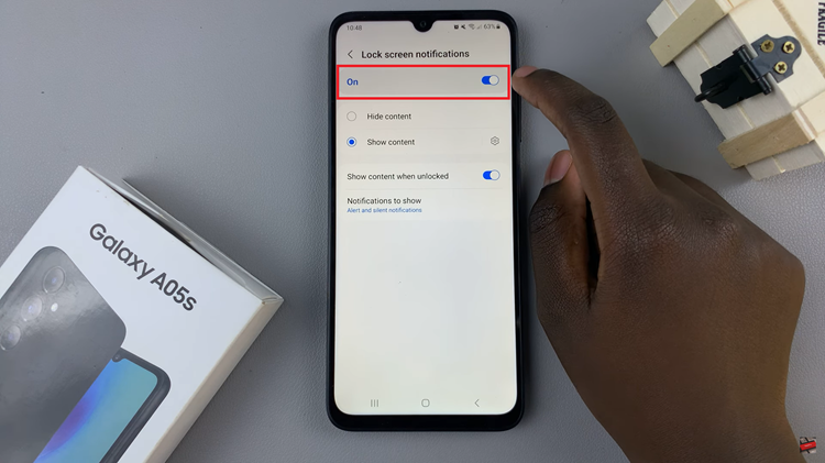 Enable Lock Screen Notifications On Samsung Galaxy A05s