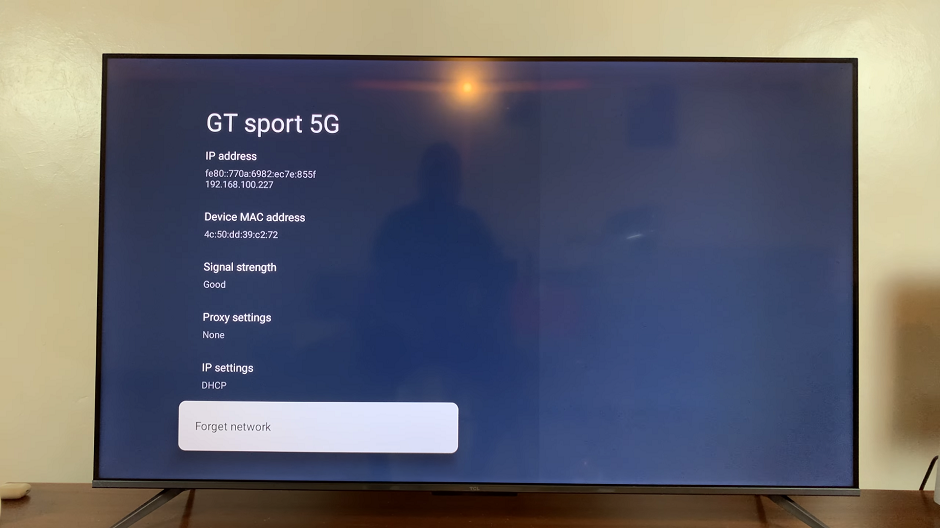 Disconnect Wi-Fi On TCL Google TV