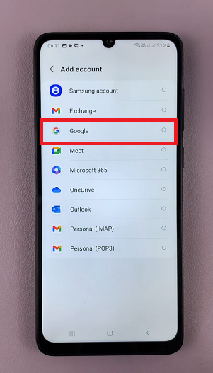 Add Google Account To Samsung Galaxy A05