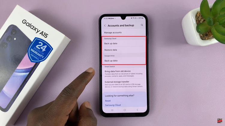 How To Back Up Samsung Galaxy A15