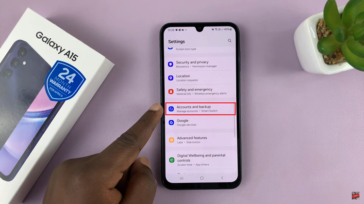 How To Back Up Samsung Galaxy A15