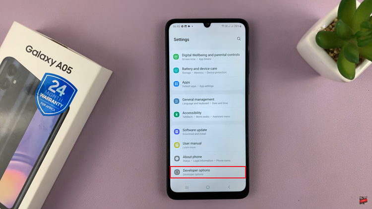How To Enable Developer Options On Samsung Galaxy A05