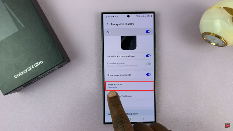 How To Set Always On Display To Auto On Samsung Galaxy S24