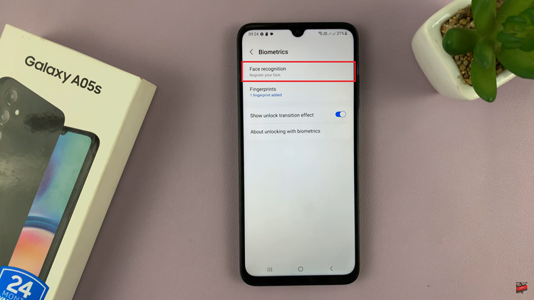 How To Set Up Face Unlock On Samsung Galaxy A05s