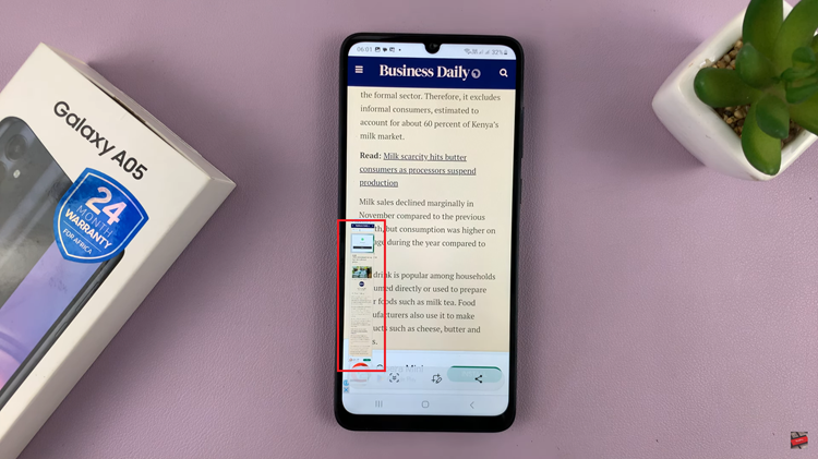 How To Take Screenshots On Samsung Galaxy A05