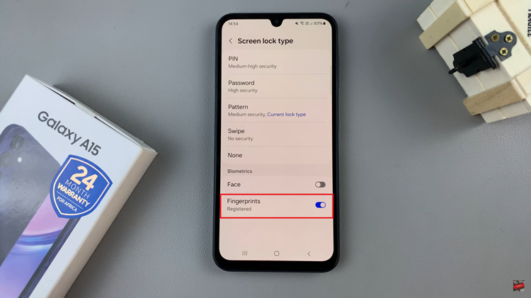 How To Turn Fingerprint Unlock ON & OFF On Samsung Galaxy A15