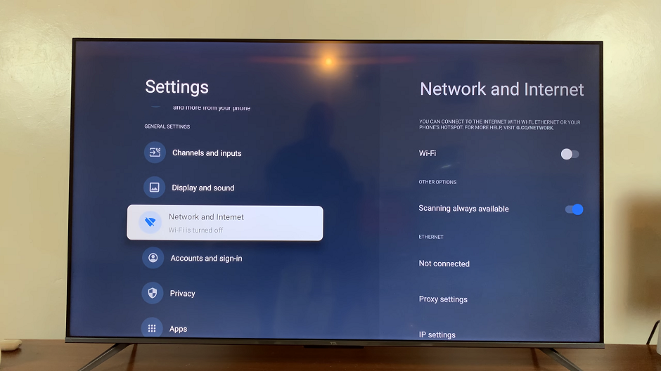 How To Turn ON Wi-Fi On TCL Google TV