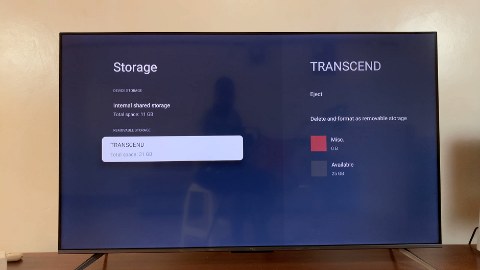 How To Check Removable Storage Space On TCL Google TV