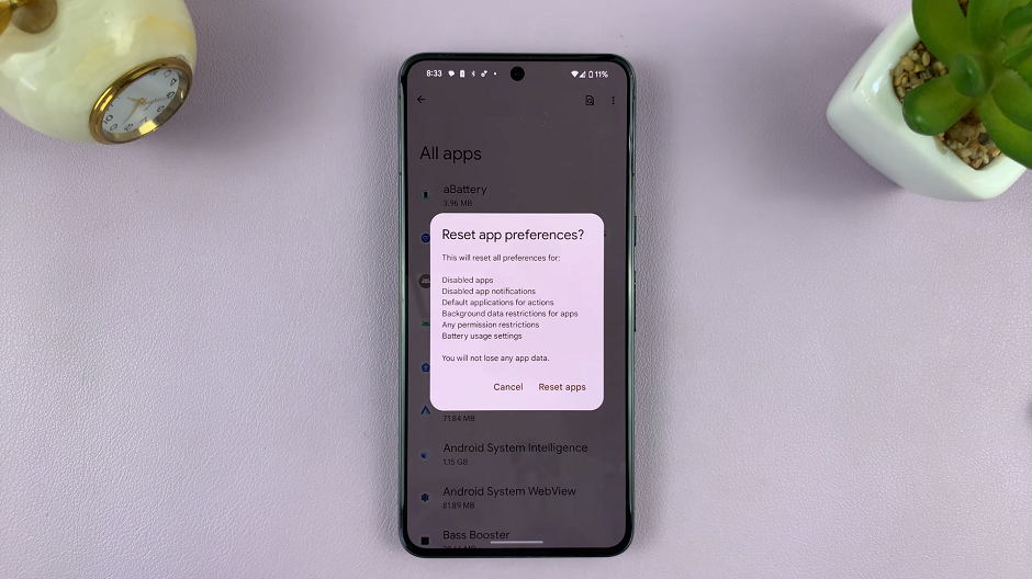 Reset App Preferences On Android (Google Pixel)