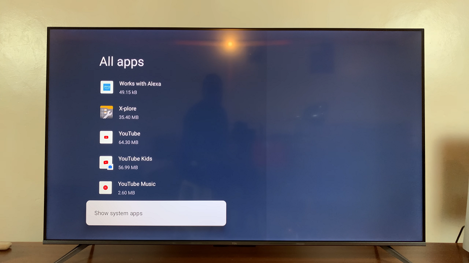 Show System Apps