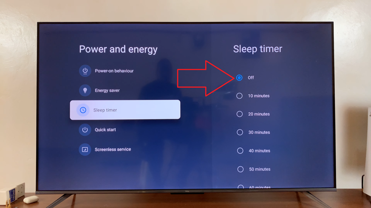 Turn Off Sleep Timer On TCL Google TV