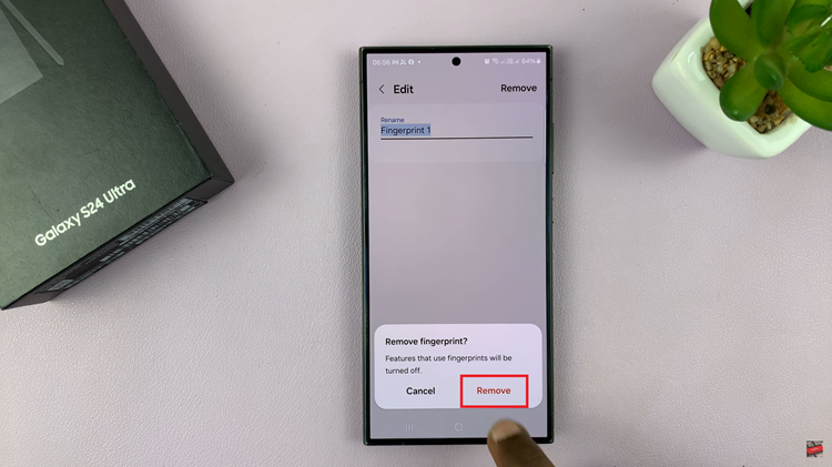 Delete Saved Fingerprint On Samsung Galaxy S24s