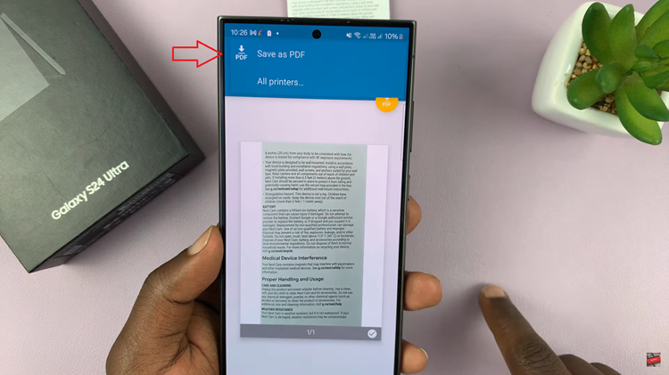 How To Scan Documents As PDF On Samsung Galaxy S24