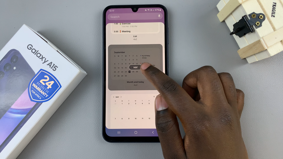 How To Add Calendar Widget To Home Screen On Samsung Galaxy A15