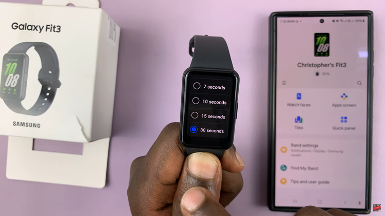 Change Screen Timeout Period On Samsung Galaxy Fit 3