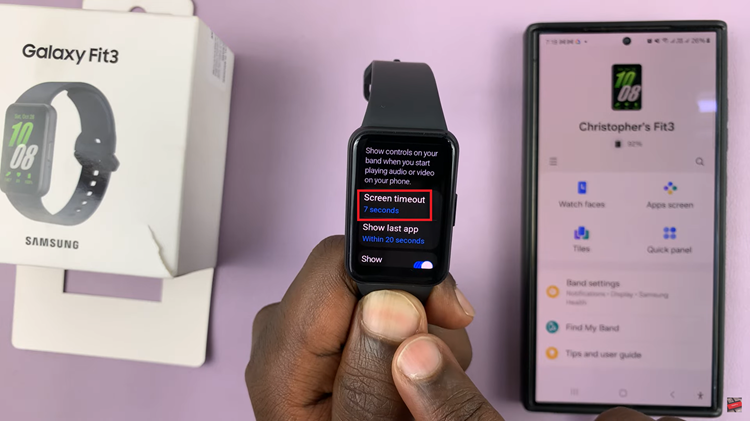 Change Screen Timeout Period On Samsung Galaxy Fit 3