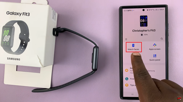 Change Watch Face On Samsung Galaxy Fit 3