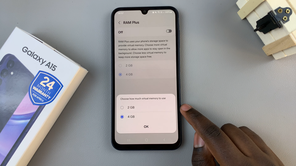 Enable RAM Plus On Samsung Galaxy A15