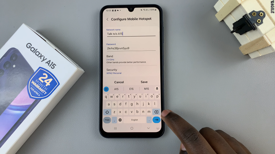 Change Mobile Hotspot Password & Name On Samsung Galaxy A15