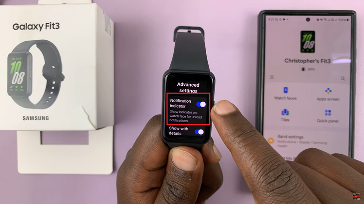 Enable & Disable Notification Indicator On Samsung Galaxy Fit 3