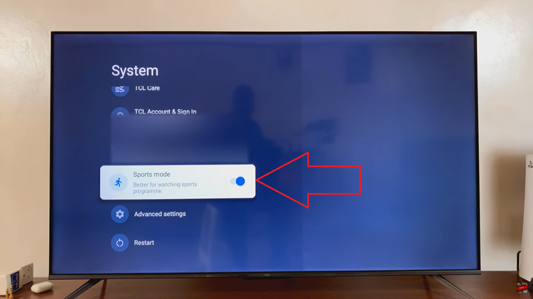 Enable & Disable Sports Mode On TCL Google TV