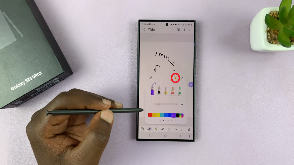 How To Cycle Between Pens Using The S Pen On Samsung Galaxy S24 Ultra