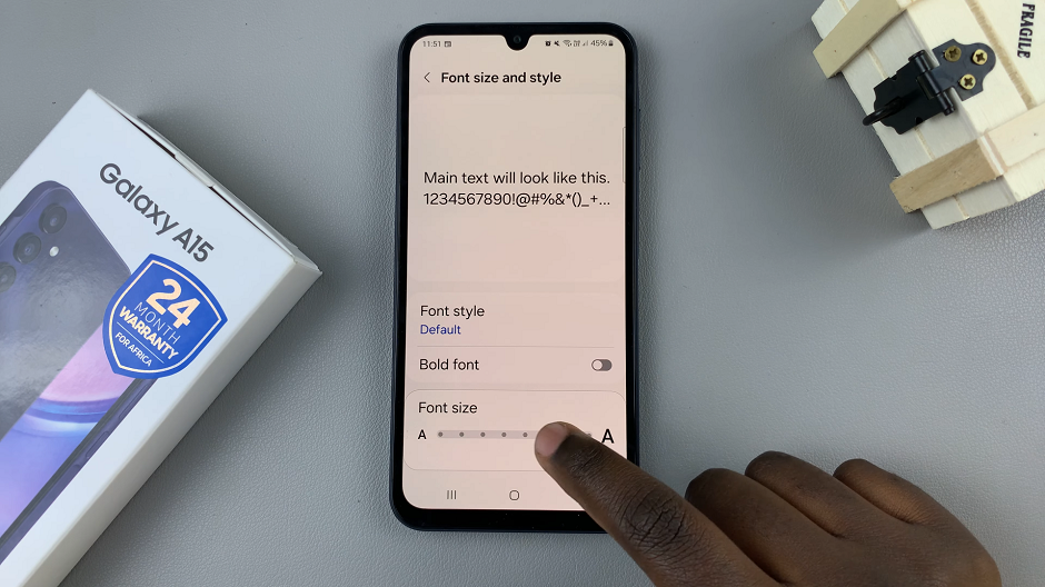 How To Change Font Size On Samsung Galaxy A15