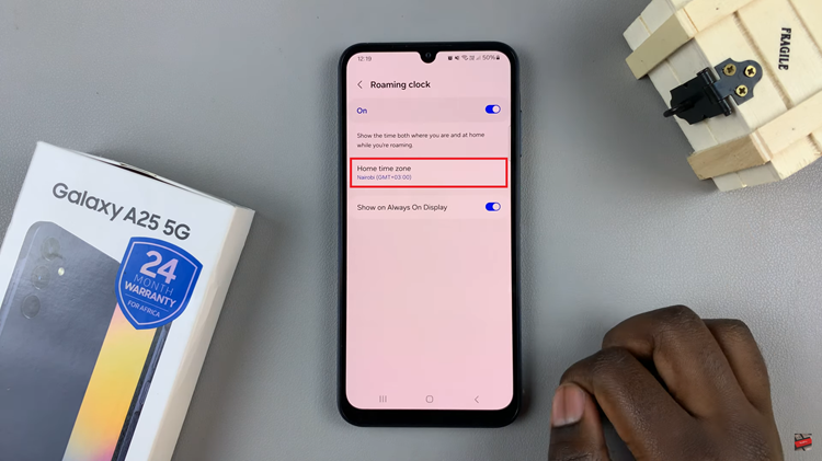 How To Change Roaming Clock Time Zone & Region On Samsung Galaxy A25 5G