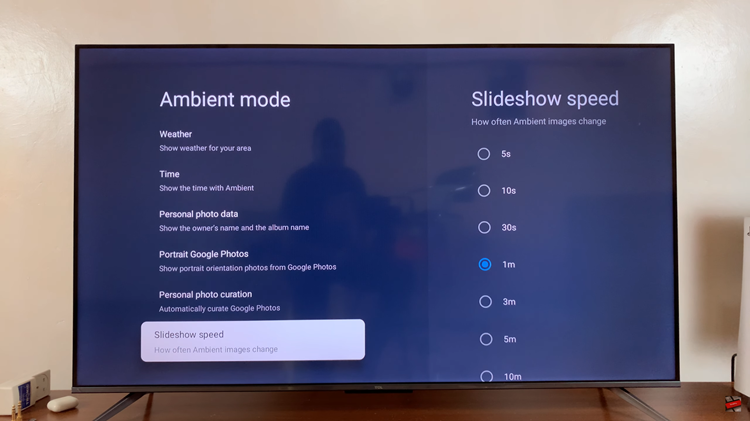 How To Change Screensaver Slideshow Speed On TCL Google TV