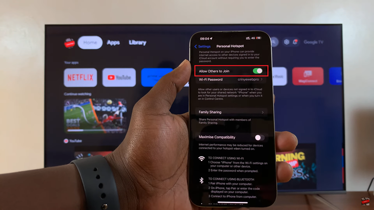 How To Connect TCL Google TV To iPhone Hotspot