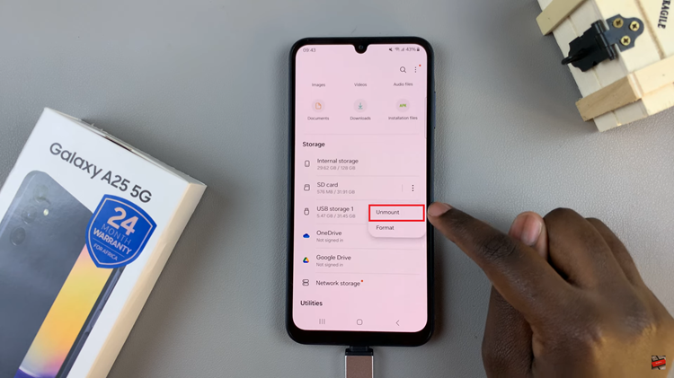 How To Unmount (Eject) USB Flash Drive On Samsung Galaxy A25 5G