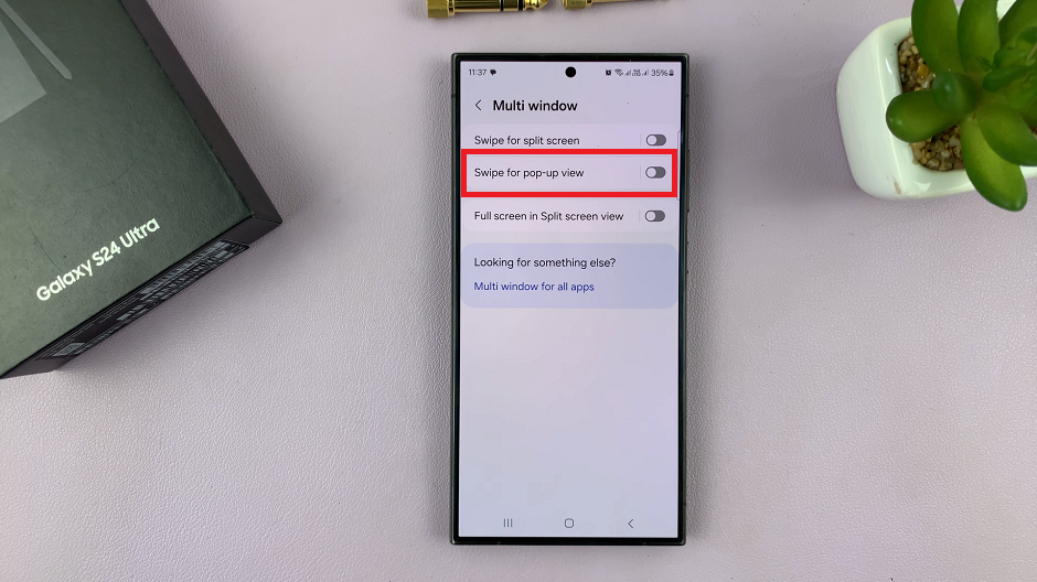 How To Disable 'Swipe For Pop Up View' On Samsung Galaxy S24's