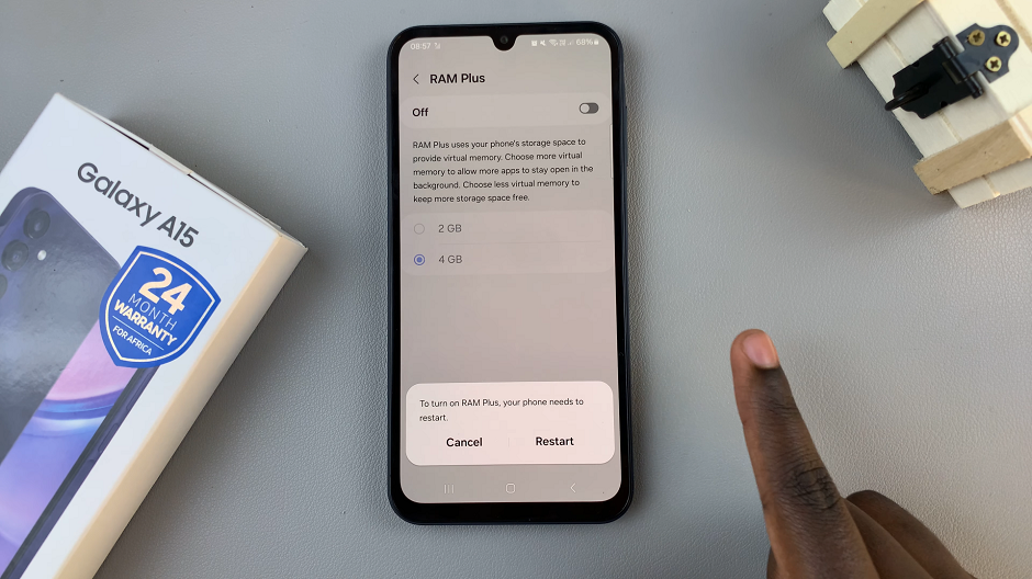 How To Restart Samsung Galaxy A15 To Enable RAM Plus