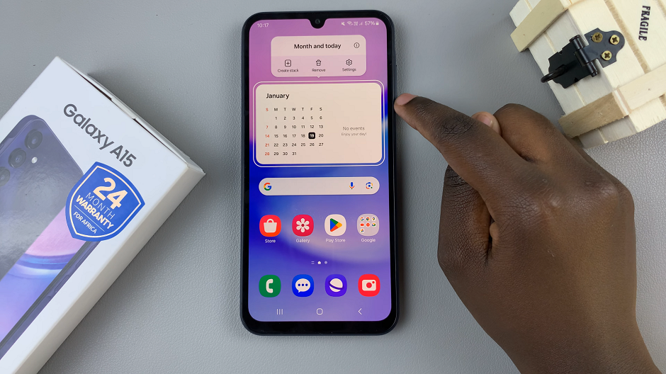 Add Calendar Widget To Home Screen On Samsung Galaxy A15